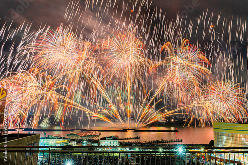 fireworks in the lake