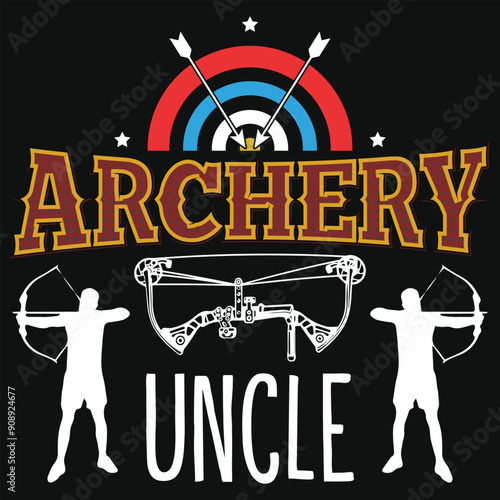 Archery uncle typography tshirt design