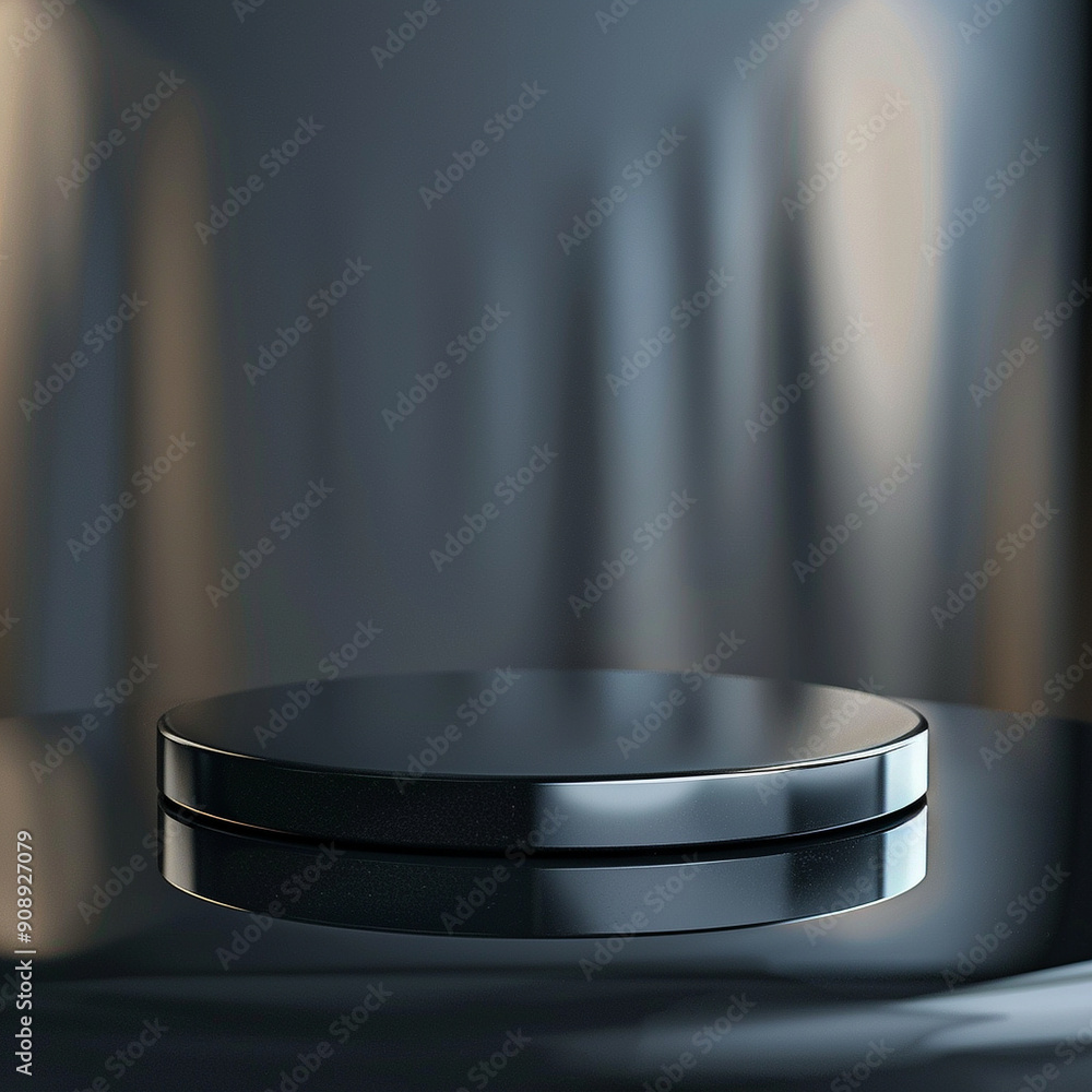 interior of a modern house with close up product display podium interior of a modern house with close up product display podium