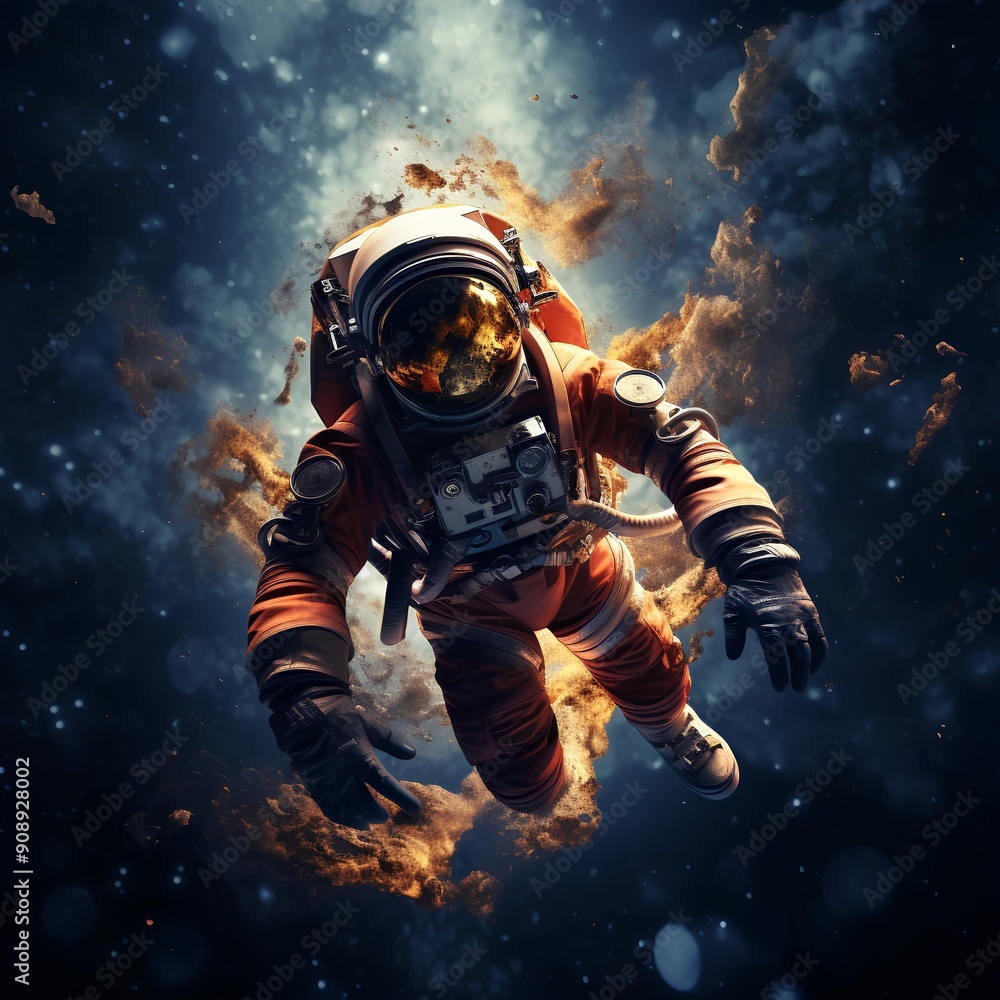 Fototapeta premium astronaut, space, universe