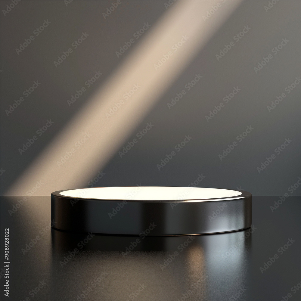 interior of a modern house with close up product display podium interior of a modern house with close up product display podium