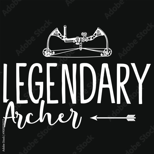Legendary archery typography tshirt design
