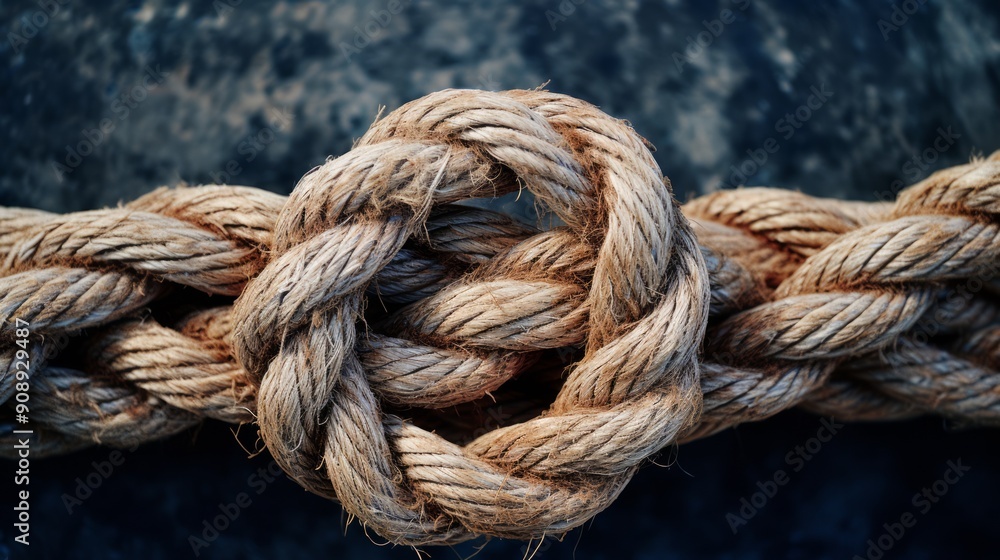 Nautical marine line tied together as a symbol for trust and faith. Neural network ai generated art Nautical marine line tied together as a symbol for trust and faith. Neural network ai generated art