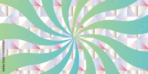 Green spiral pattern sunburst wallpaper .colorful grunge graphic design geometric background modern decoration .