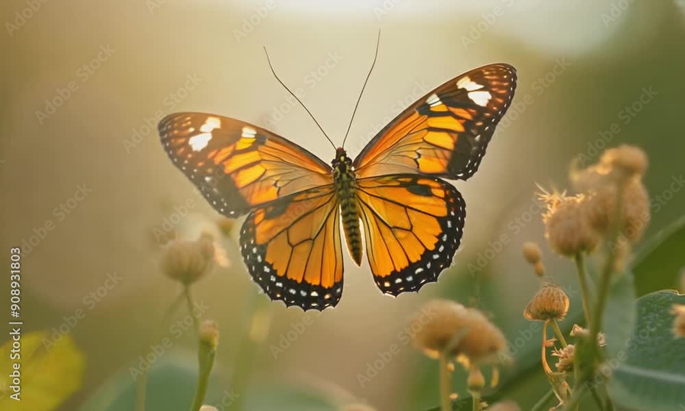 Monarch Butterfly, slow motion Monarch Butterfly, slow motion