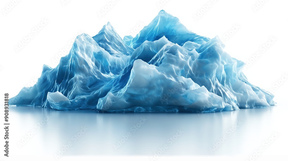 Fototapeta premium one single Iceberg isolated on white background