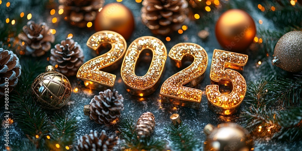 2025 Golden New Year Celebration Decorations 2025 Golden New Year Celebration Decorations