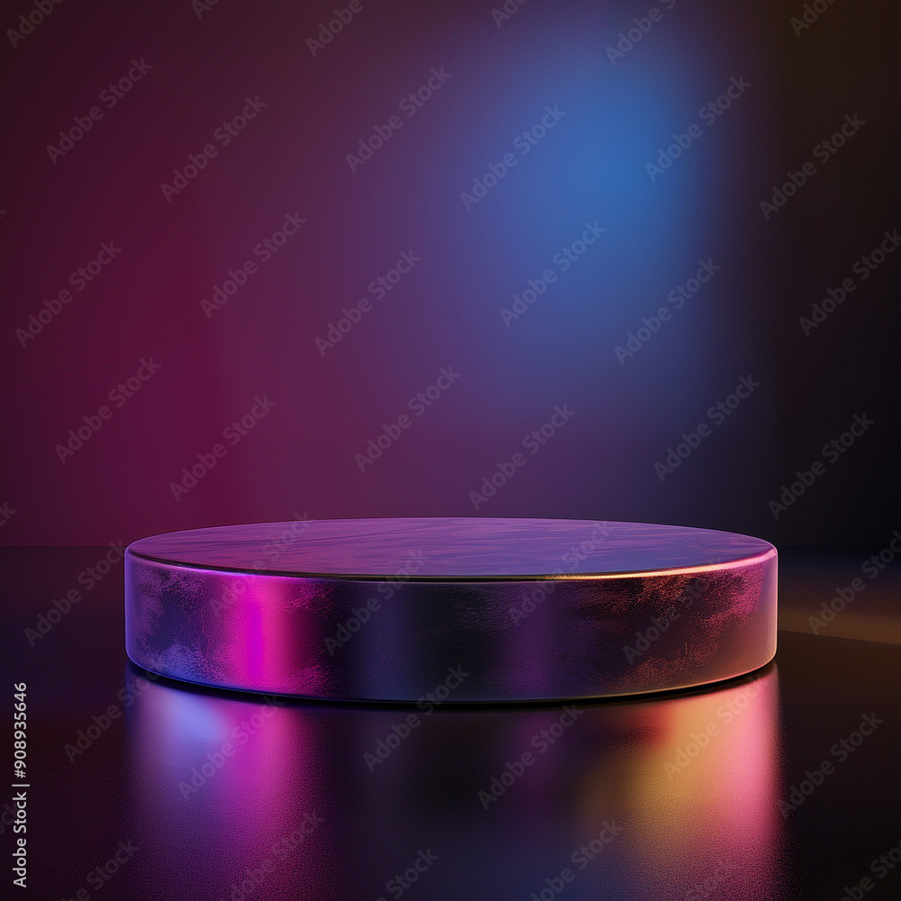 interior of a modern house with close up product display podium interior of a modern house with close up product display podium