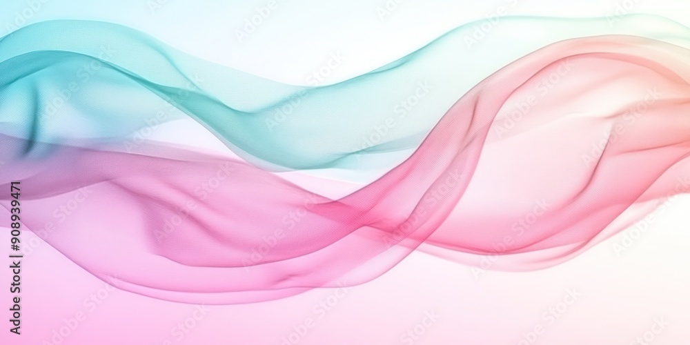 Ethereal fabric swirls in vibrant pink and blue dance fluidly against a light background Ethereal fabric swirls in vibrant pink and blue dance fluidly against a light background