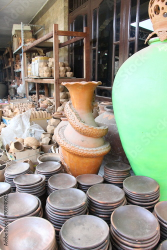 Sitiwinangun traditional earthenware handicrafts photo