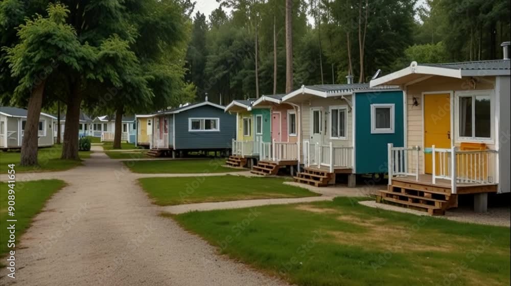 Small, Neat Bungalow Houses in the Camping Small, Neat Bungalow Houses in the Camping