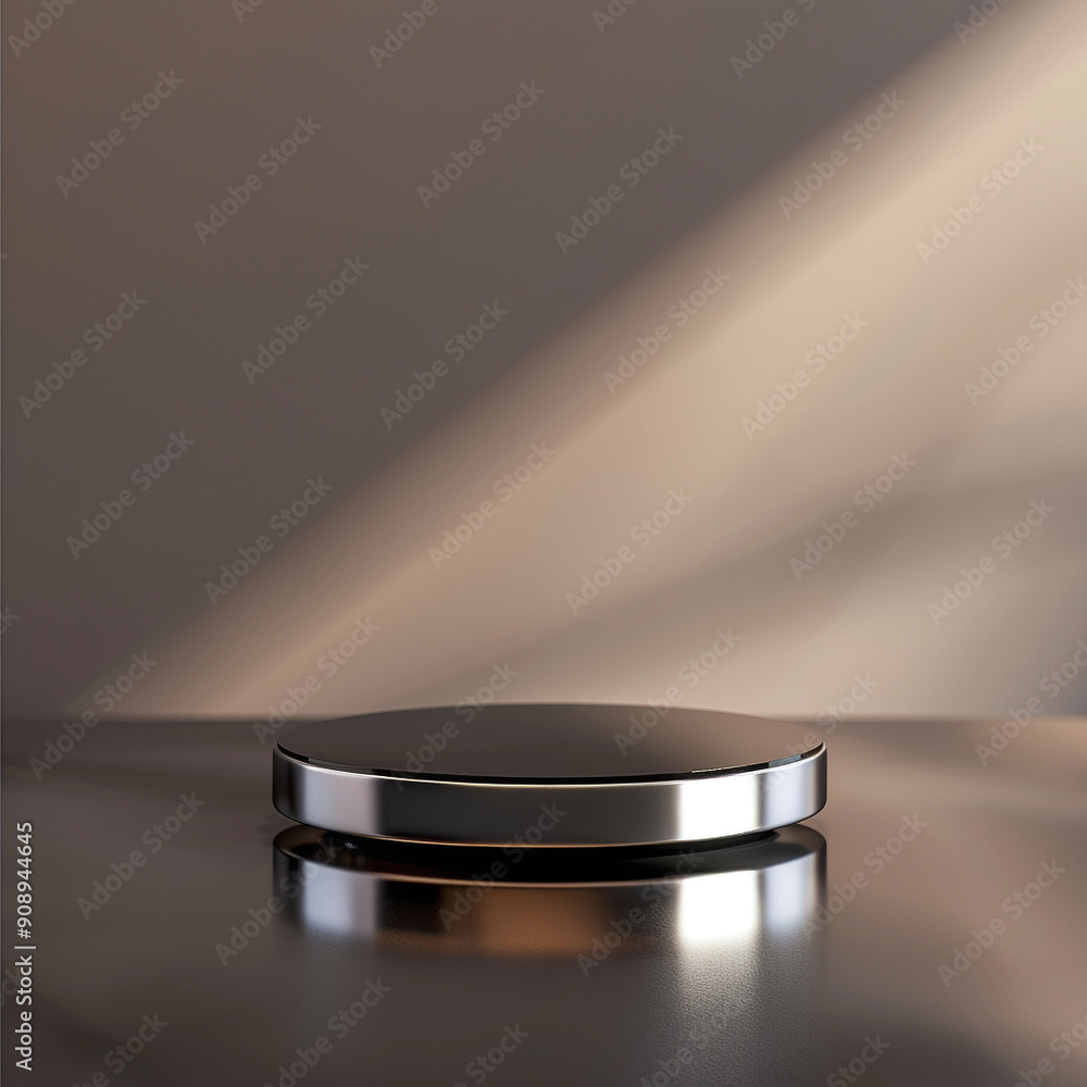interior of a modern house with close up product display podium interior of a modern house with close up product display podium