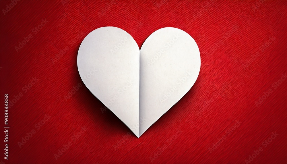 Fototapeta premium red paper heart