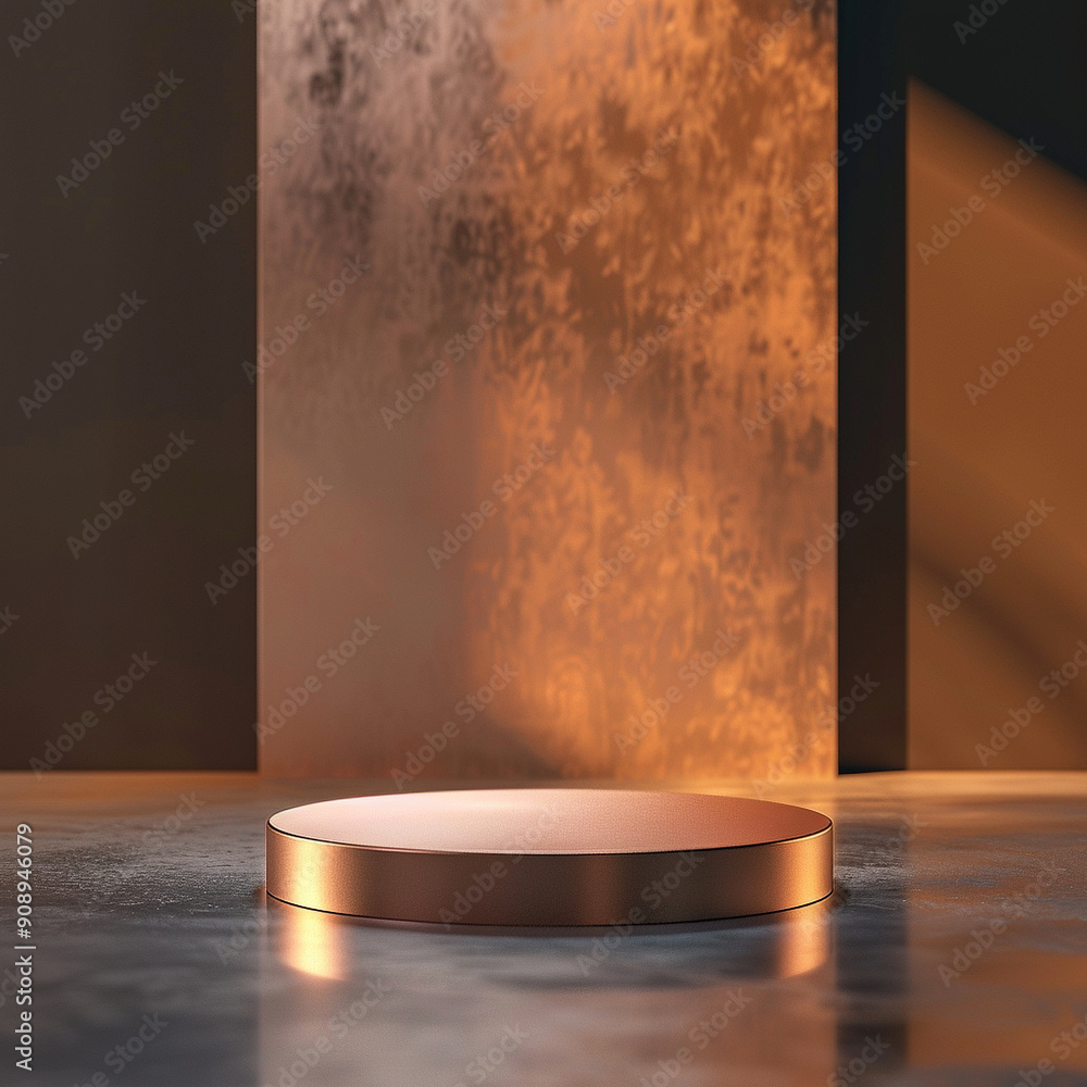 interior of a modern house with close up product display podium interior of a modern house with close up product display podium