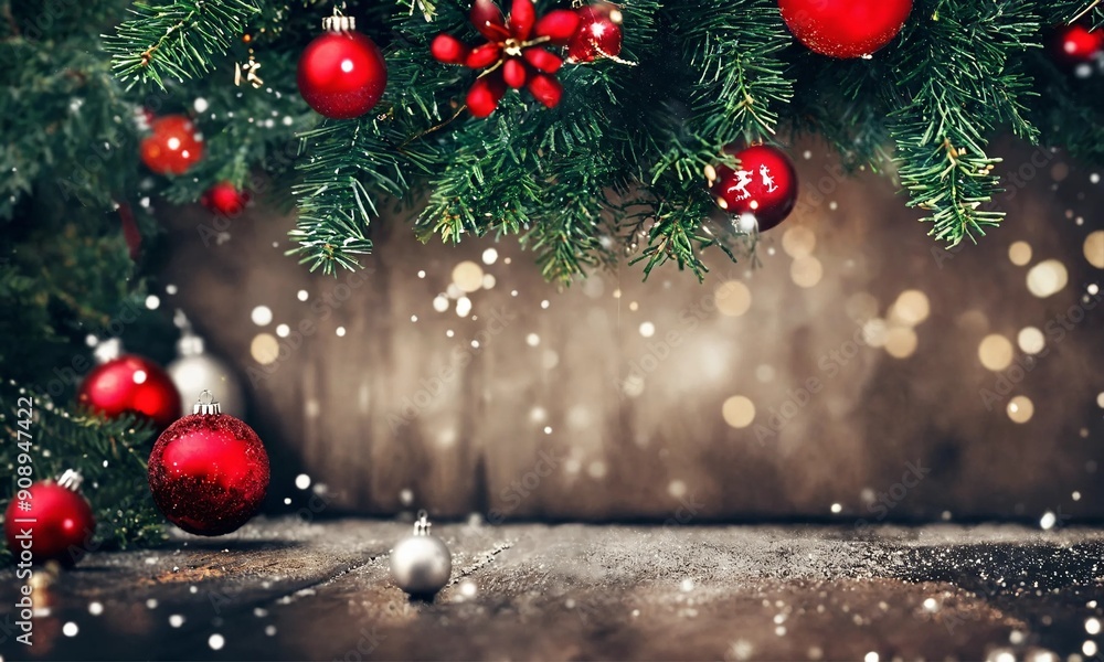 Christmas Tree Decorations with copy space Christmas Tree Decorations with copy space