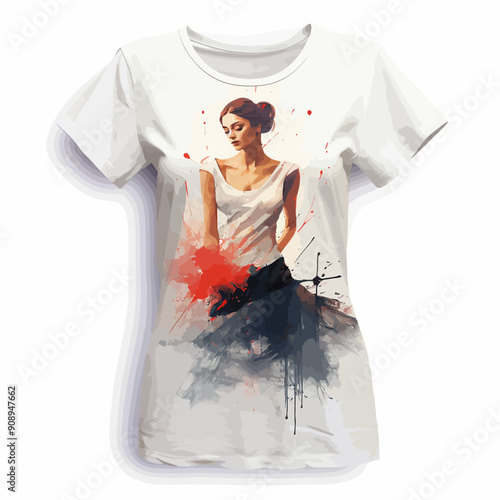 t-shirt design of a ballerina, celebrity