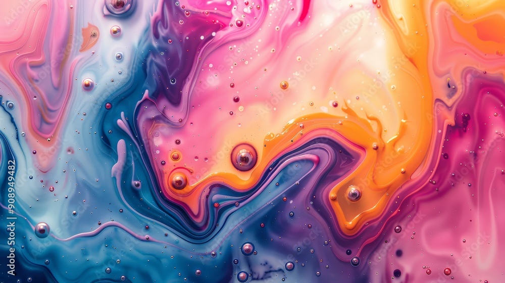 Abstract liquid texture with marbled patterns and vivid colors Abstract liquid texture with marbled patterns and vivid colors