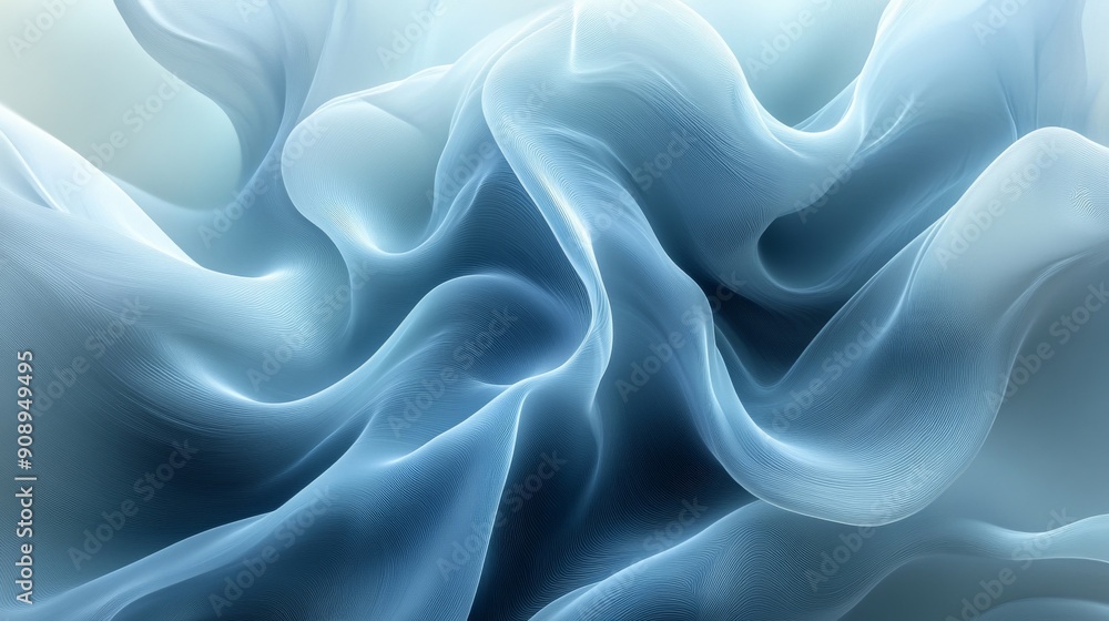 Obraz premium Abstract Blue Swirling Texture with Subtle Lines