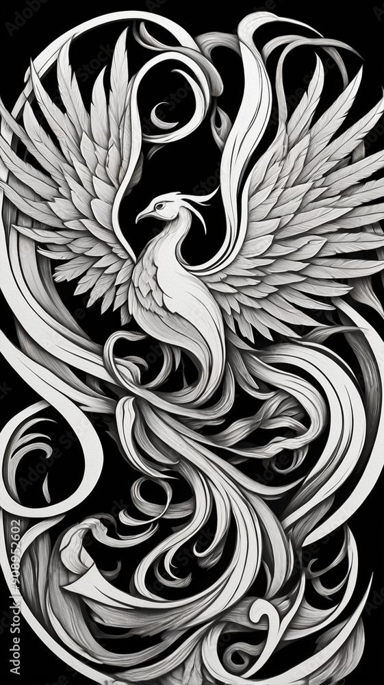 Obraz premium black and white tattoo