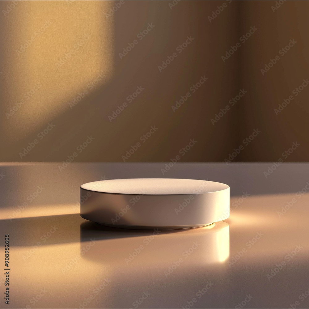 interior of a modern house with close up product display podium interior of a modern house with close up product display podium