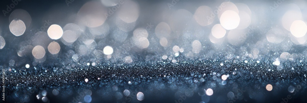 A stunning abstract background featuring sparkling blue glitter with out-of-focus white lights creating a soft bokeh effect. The image evokes a sense of celebration, glamour, and sparkle. A stunning abstract background featuring sparkling blue glitter with out-of-focus white lights creating a soft bokeh effect. The image evokes a sense of celebration, glamour, and sparkle.