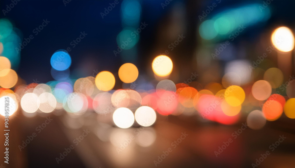 Abstract urban night light bokeh, defocused background; blurred image for graphic uses Abstract urban night light bokeh, defocused background; blurred image for graphic uses