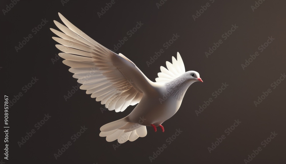 Fototapeta premium Dove bird as a symbol of harmony, capturing essence of World Peace Day