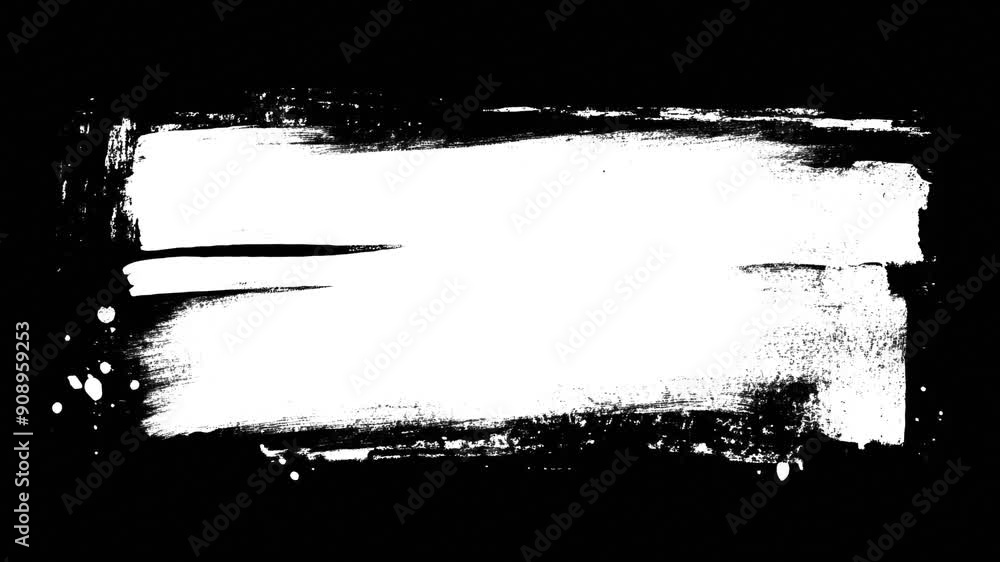 Square Frame Created from Brush Strokes, Hand-Drawn Doodle Animation Square Frame Created from Brush Strokes, Hand-Drawn Doodle Animation