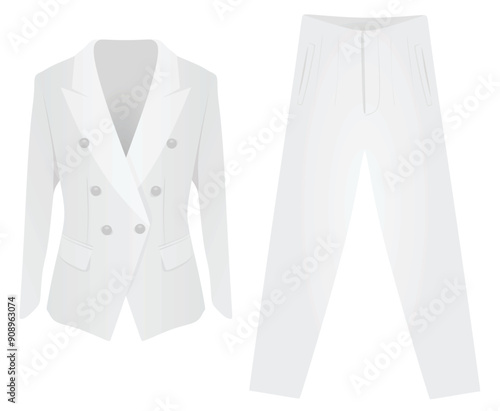 Suit  and pants. vector illustration