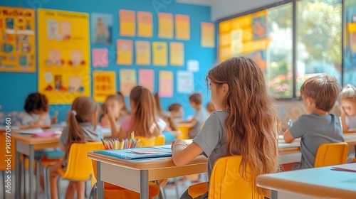 School Children Studying in a Classroom