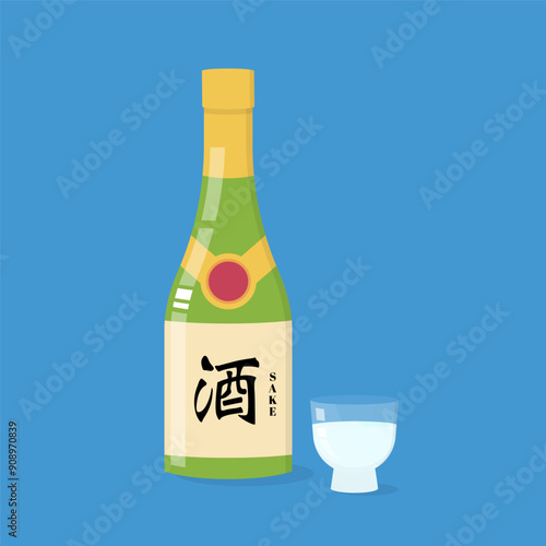 japanese sake green bottle
