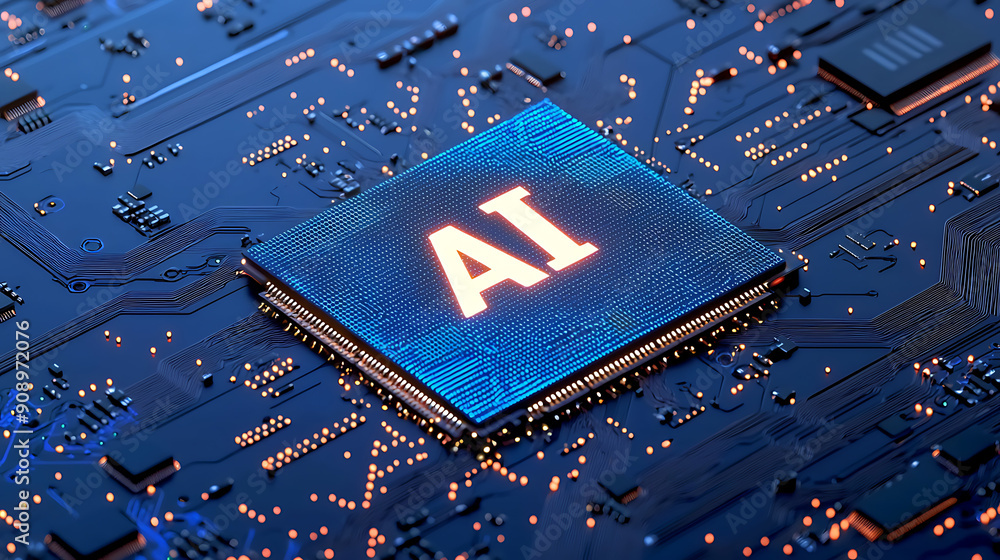 micro computer chip with AI, artificial intelligence processing power, future of technology micro computer chip with AI, artificial intelligence processing power, future of technology