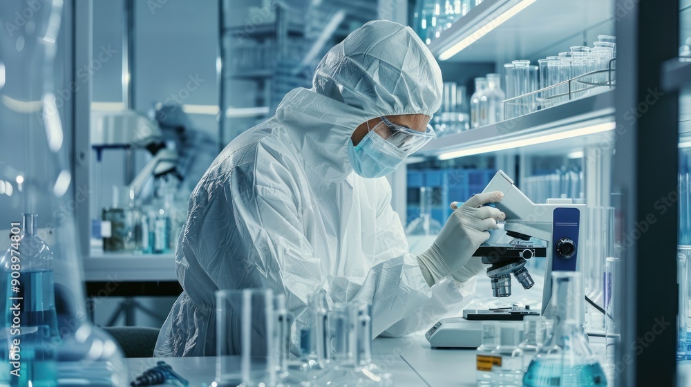 Forensic lab focused on fluid sample study, biotechnological methods in use Forensic lab focused on fluid sample study, biotechnological methods in use