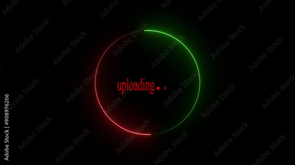 uploading rad and green background glowing circles animation video uploading rad and green background glowing circles animation video