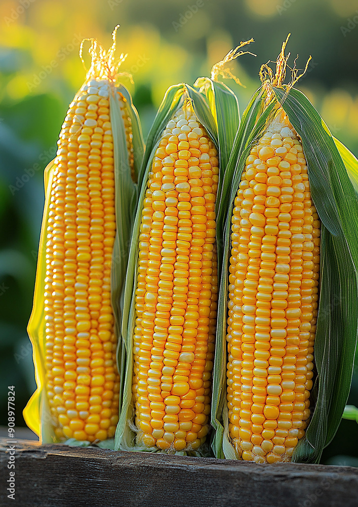 3D rendered vivid corn images for harvest festival social media posts, high-res 3D rendered vivid corn images for harvest festival social media posts, high-res