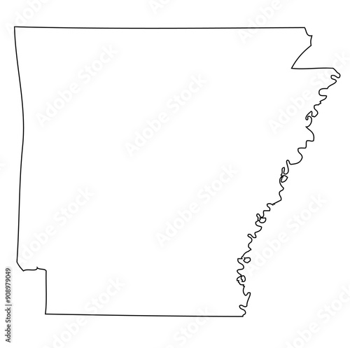 Outline of the map of the U.S. state of Arkansas