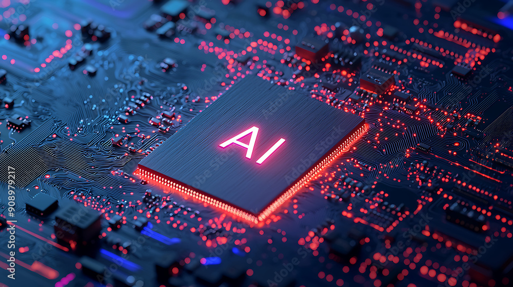 AI, artificial intelligence, computer chip with artificial intelligence, futuristic technology AI, artificial intelligence, computer chip with artificial intelligence, futuristic technology