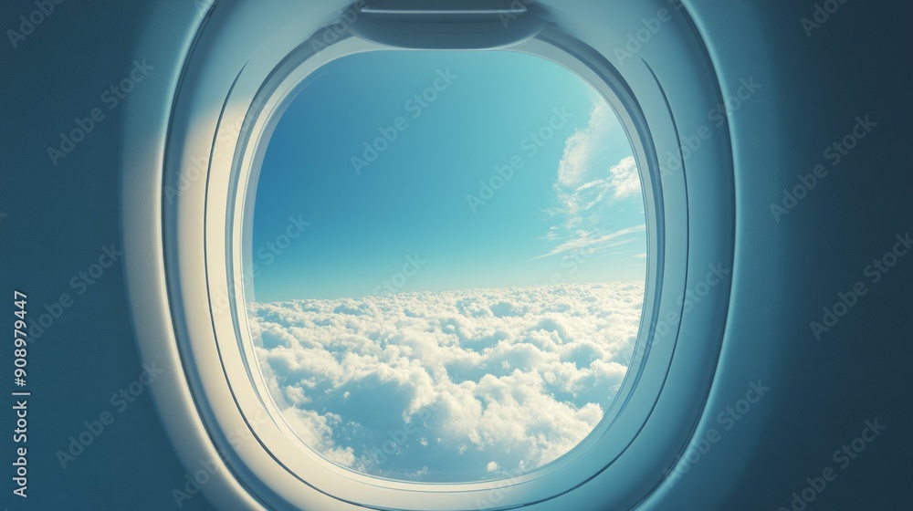 Airplane Window View of Sky 2 Airplane Window View of Sky 2