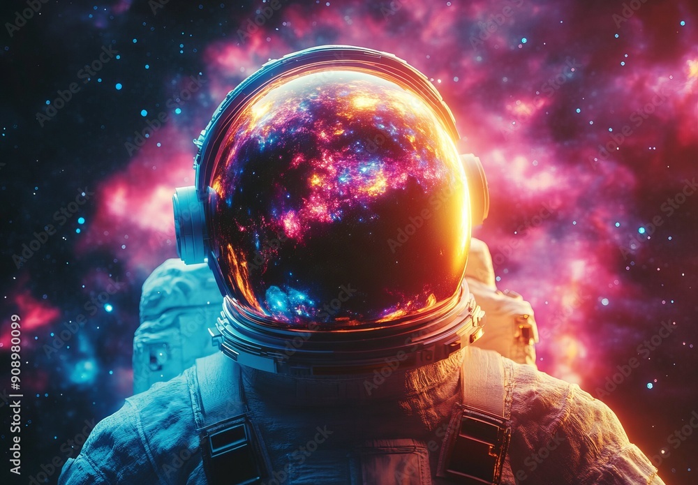 Astronaut in a Cosmic Nebula 1 Astronaut in a Cosmic Nebula 1
