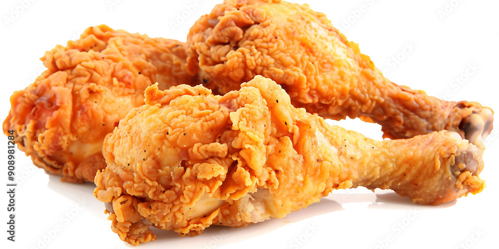 Crispy golden brown fried chicken drumsticks, perfect for a delicious meal. Crispy golden brown fried chicken drumsticks, perfect for a delicious meal.