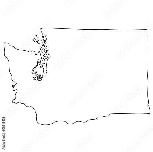 Outline of the map of the U.S. state of Washington