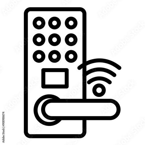 Vector Design Smart Door Icon Style