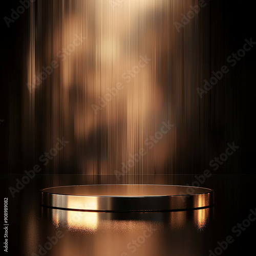 interior of a modern house with close up product display podium