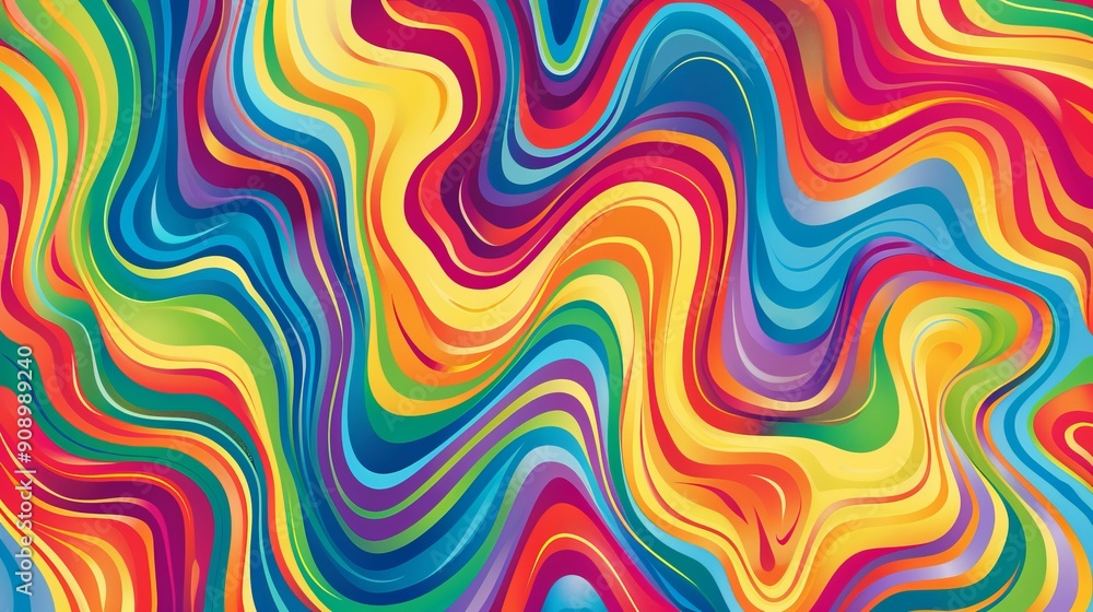 An image showcasing a psychedelic colorful pattern with flowing abstract lines, offering an eye-catching and energetic design suitable for eclectic and modern artistic projects. An image showcasing a psychedelic colorful pattern with flowing abstract lines, offering an eye-catching and energetic design suitable for eclectic and modern artistic projects.