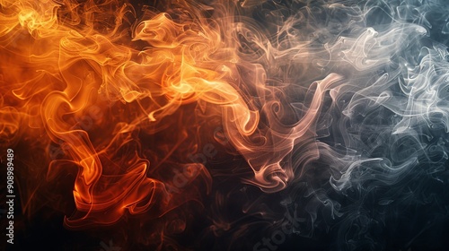 Abstract smoke texture with swirling patterns and ethereal feel