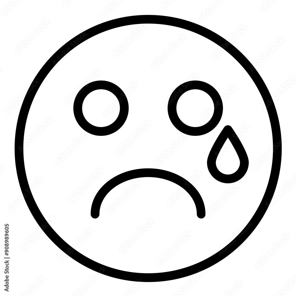Vector Design Crying Icon Style Vector Design Crying Icon Style
