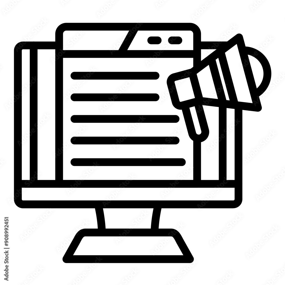 Vector Design Media Campaign Icon Style Vector Design Media Campaign Icon Style