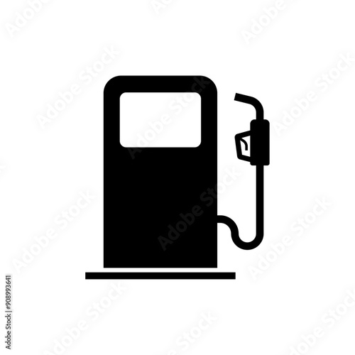 gas pump Black Solid vector icon