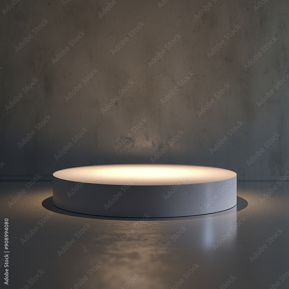 interior of a modern house with close up product display podium interior of a modern house with close up product display podium