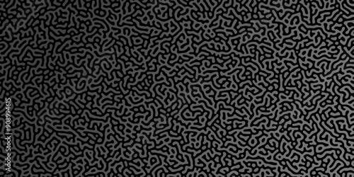 Abstract Reaction-diffusion or Turing pattern natural texture, in a coral grey gradient colour scheme. Linear design with biological shapes.Organic lines in memphis. abstract turing organic wallpaper.